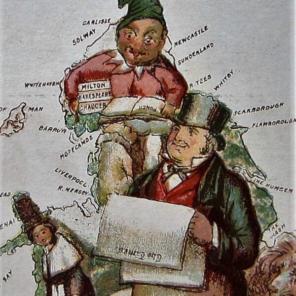 England - Caricature postcard - Lancaster.