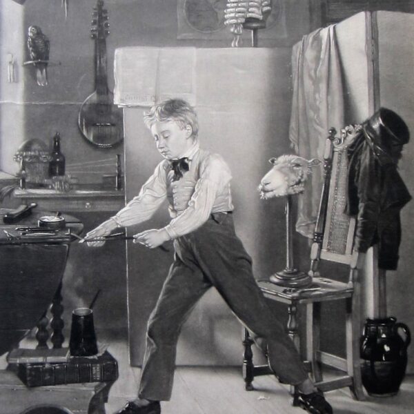 Scene de Genre - Mezzotint - 'Practice makes Perfect' - Goode