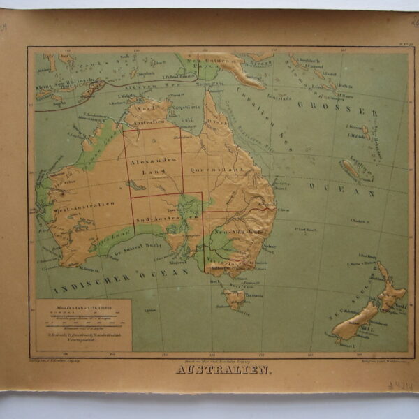 Australia - New Zealand - Relief map - Curiosity