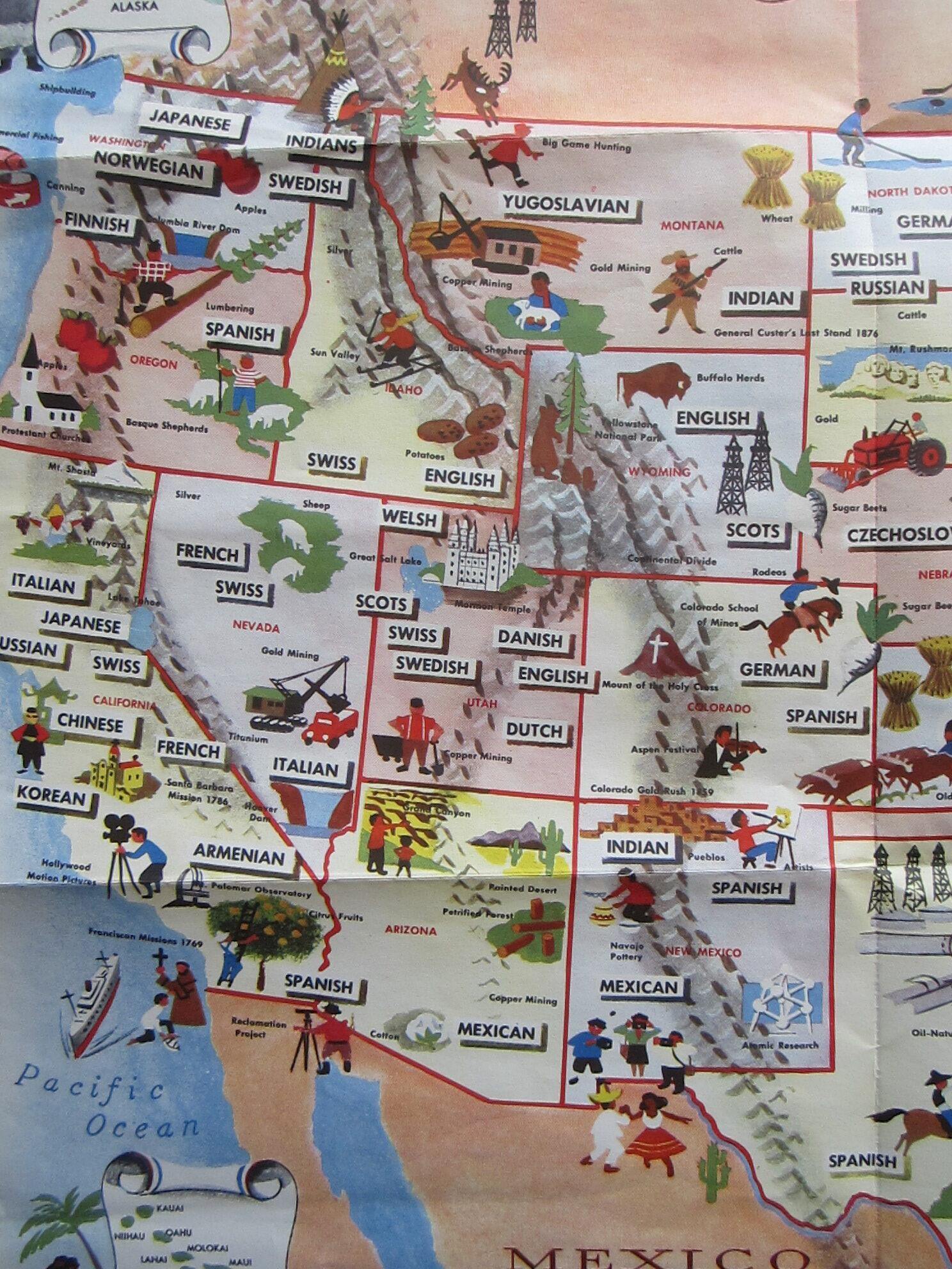 USA - pictorial map - folding map - Image 3