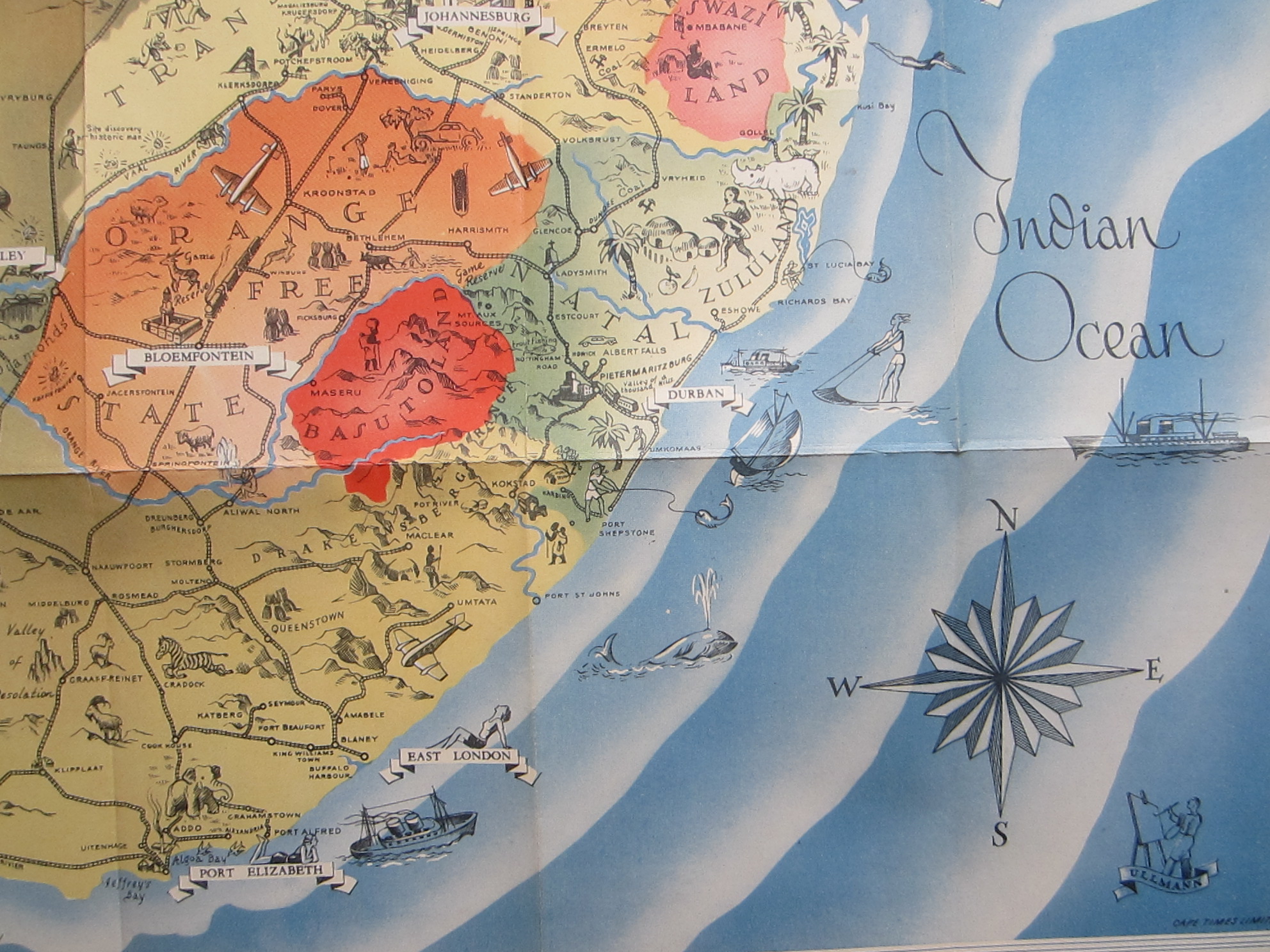 Africa - South Africa - Pictorial map - folding map - Image 7