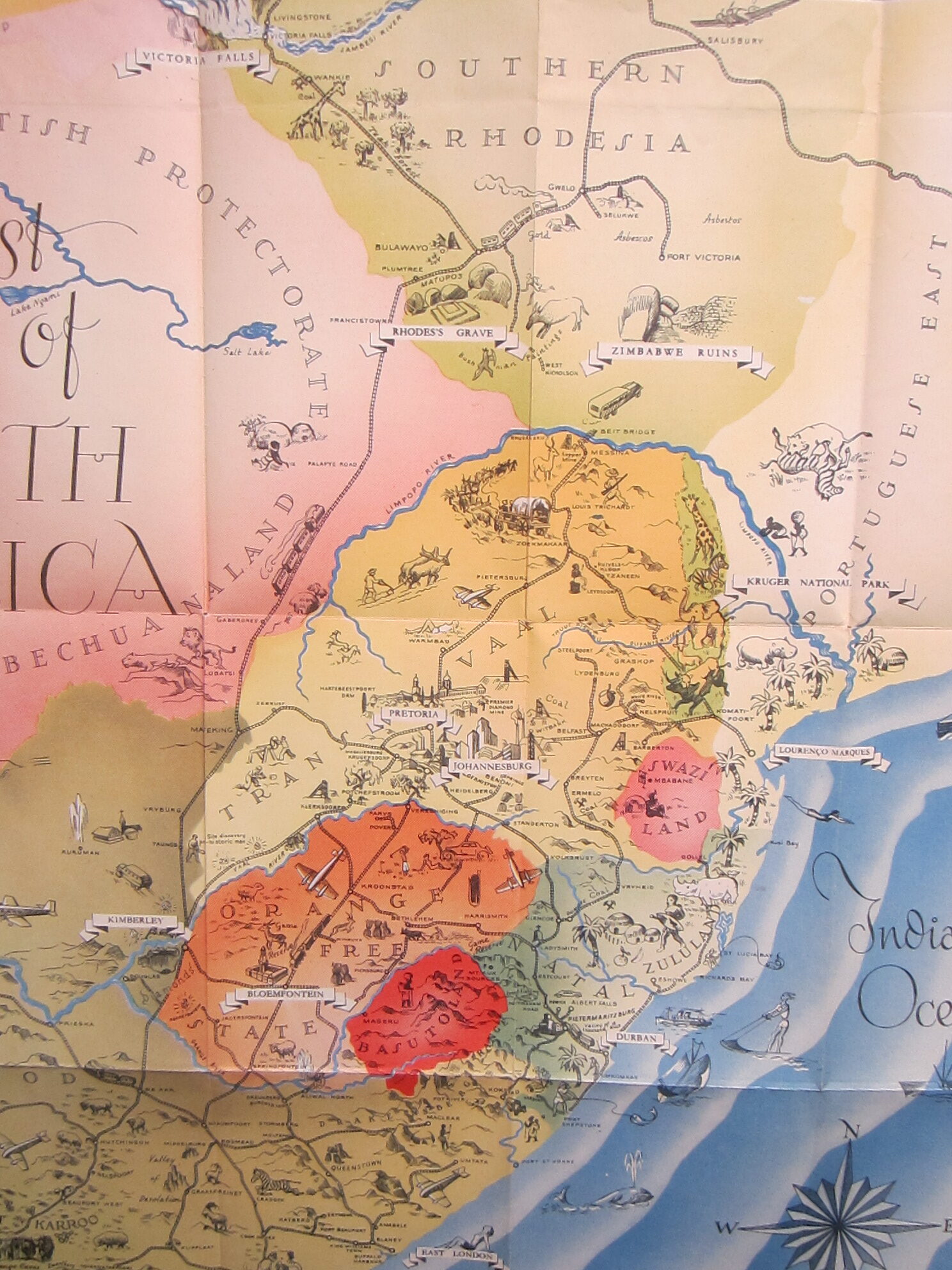 Africa - South Africa - Pictorial map - folding map - Image 8