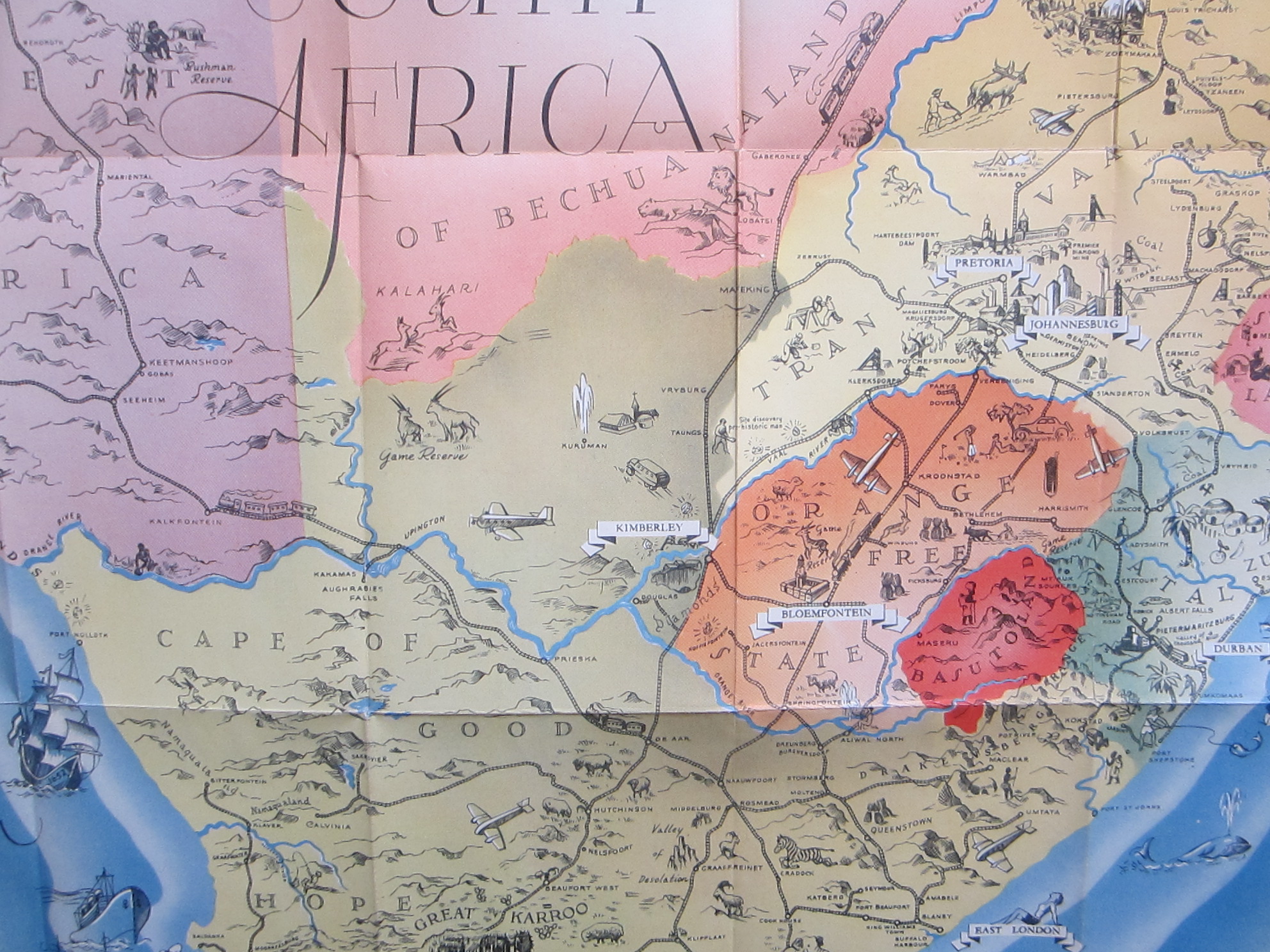 Africa - South Africa - Pictorial map - folding map - Image 9