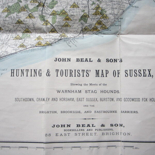 England - Sussex - Brighton - Hunting map - Folding map - curiosity