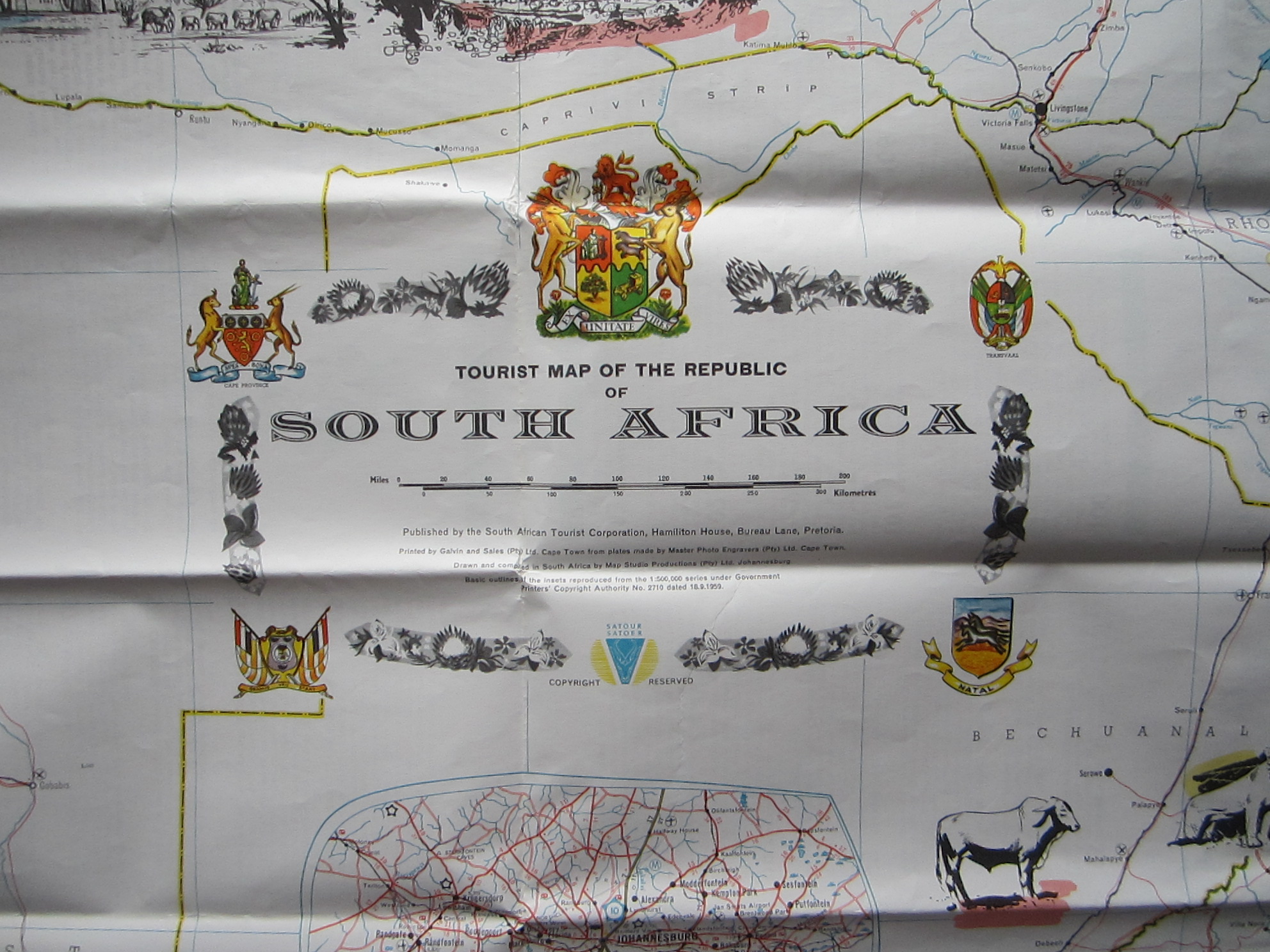 Africa - South Africa - Pictorial map - Folding map