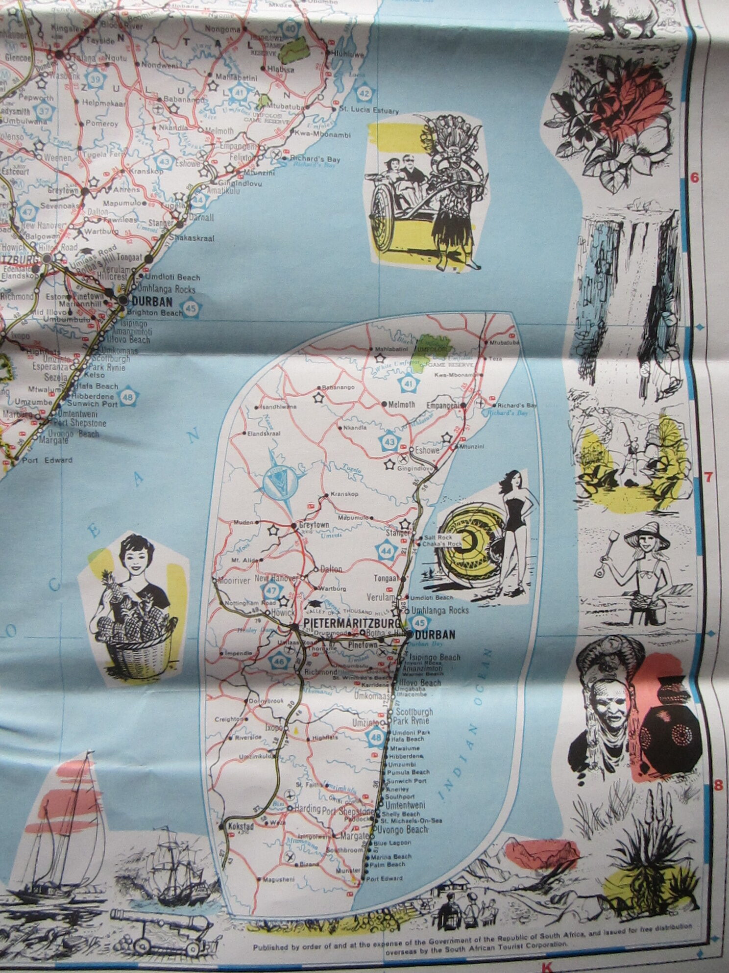 Africa - South Africa - Pictorial map - Folding map - Image 8