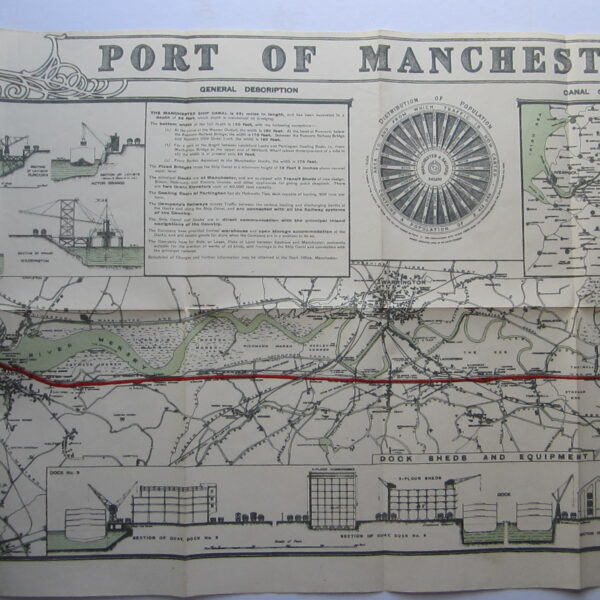 England - Manchester - Canals - Folding Map - Curiosity
