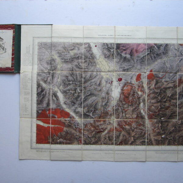 England - Cumberland - Lake District - Geological Map - Curiosity - Folding map