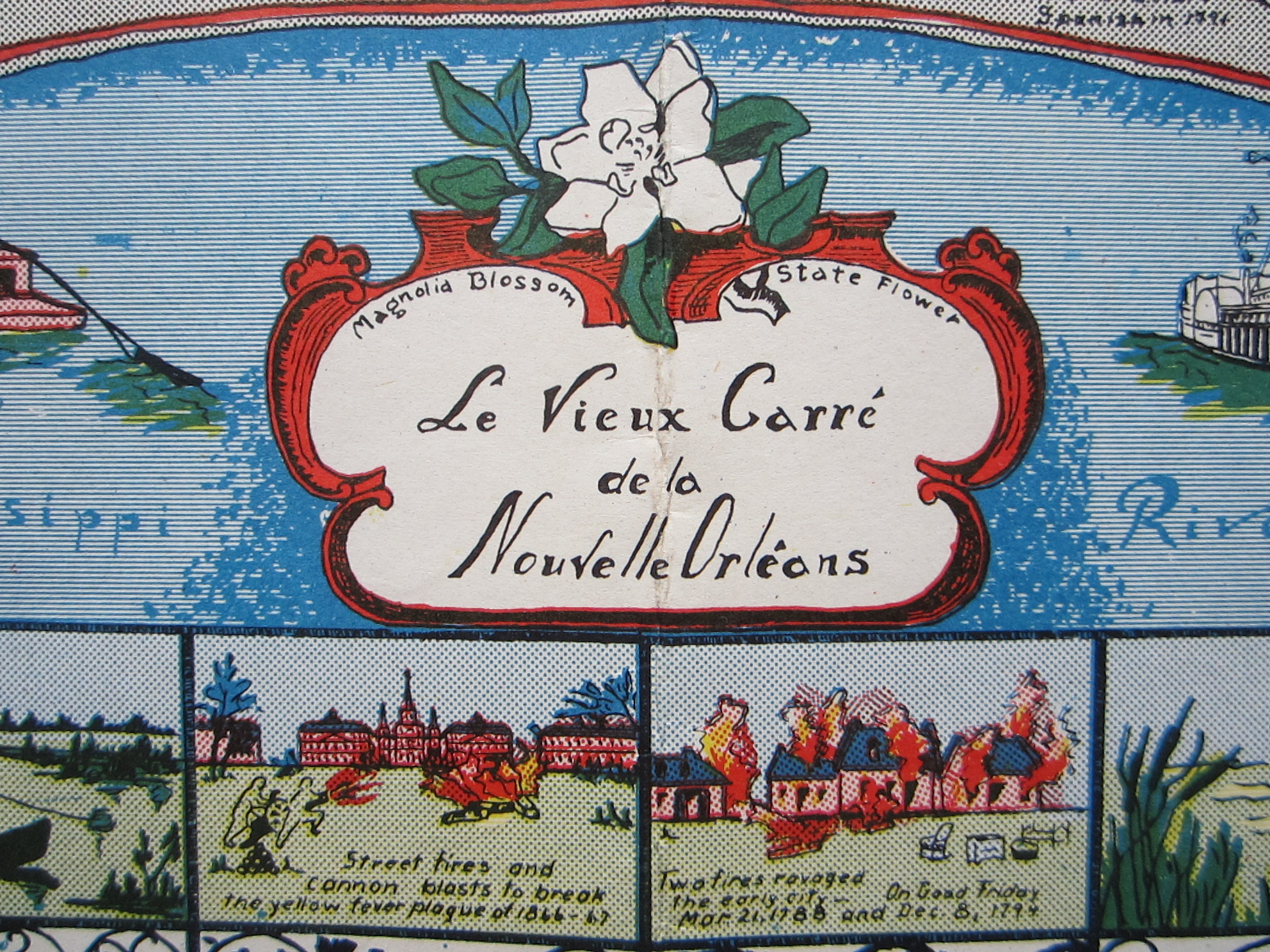 USA - Louisiana - New Orleans - Pictorial map - Folding map