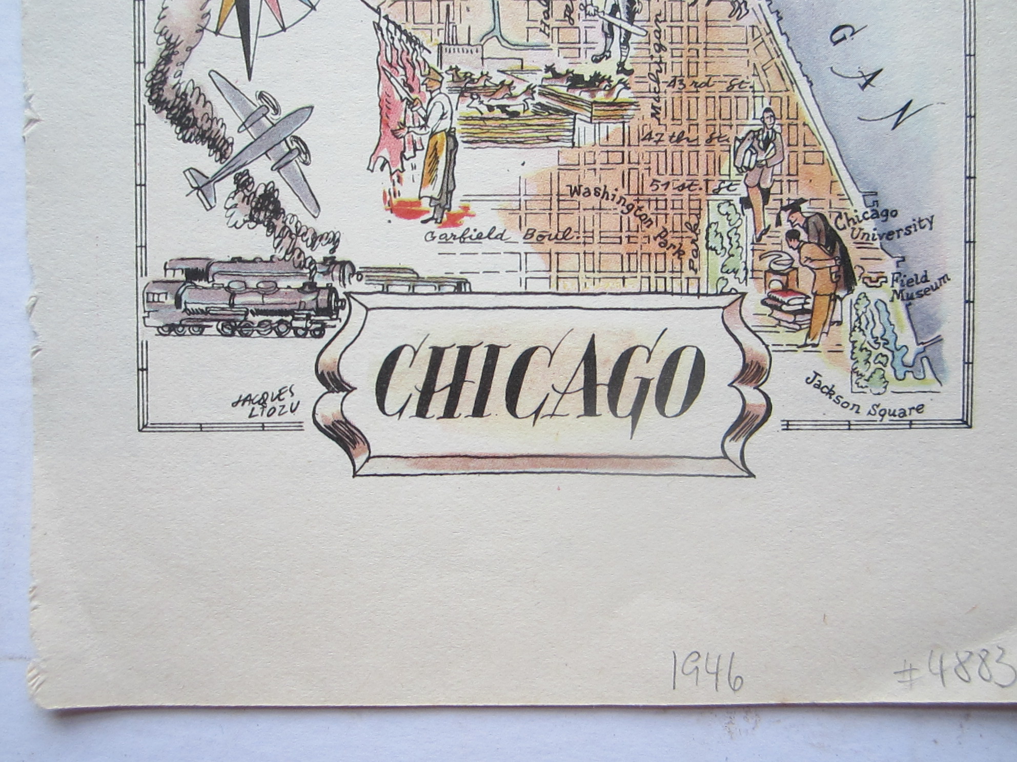 America - USA - Chicago- Pictorial map - Image 2