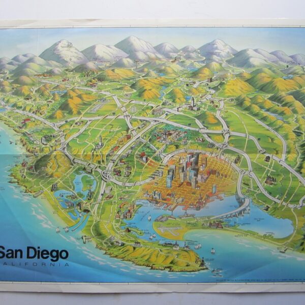 USA - California - San Diego - Pictorial map