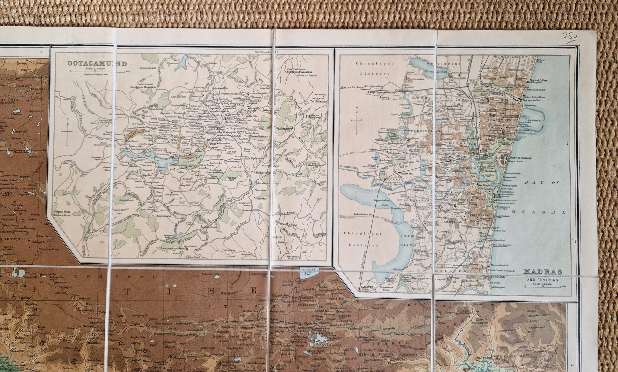 Asia - India - Ceylon - Sri Lanka - Folding map - Map Woman