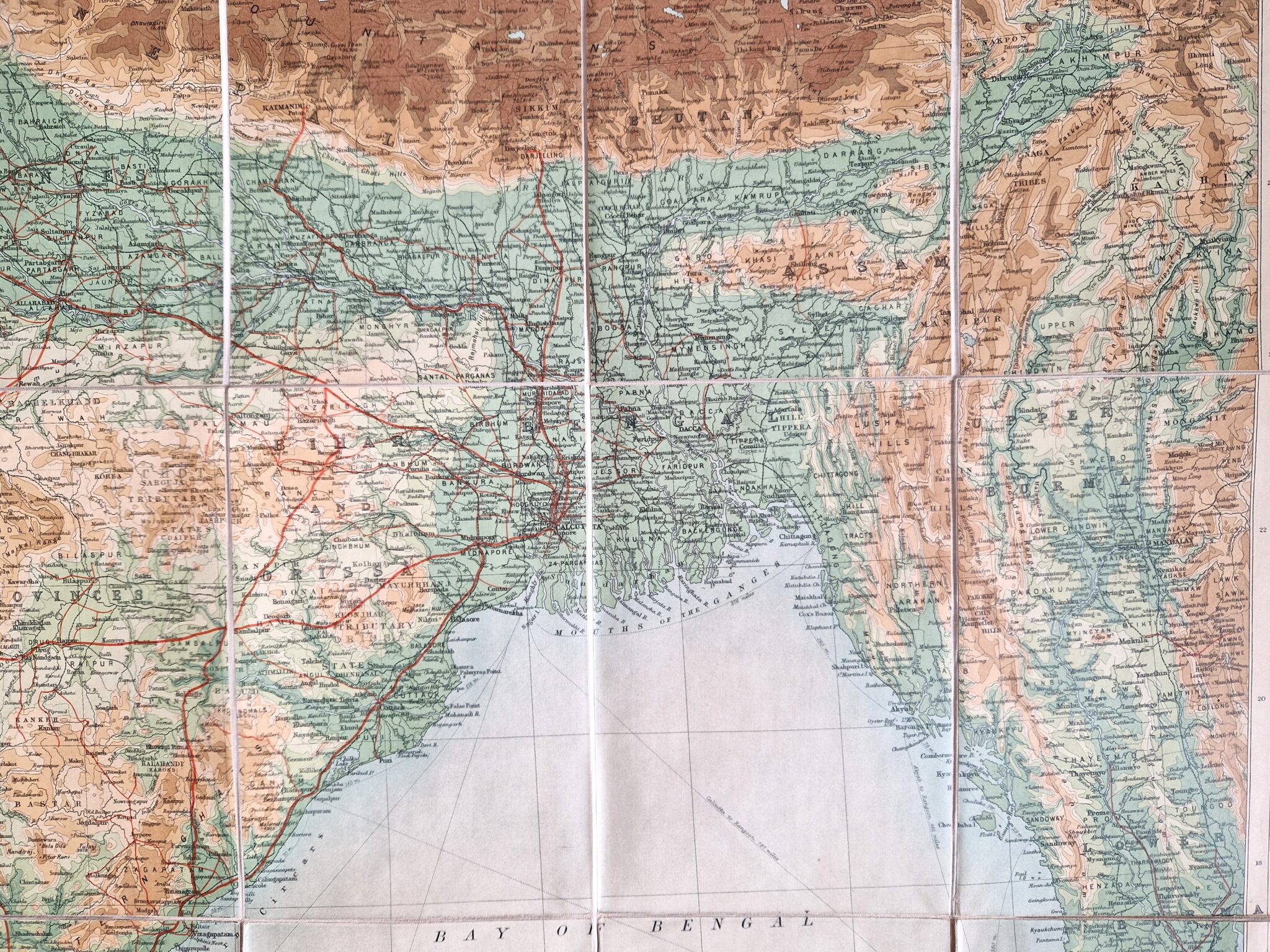Asia - India - Ceylon - Sri Lanka - Folding map - Map Woman
