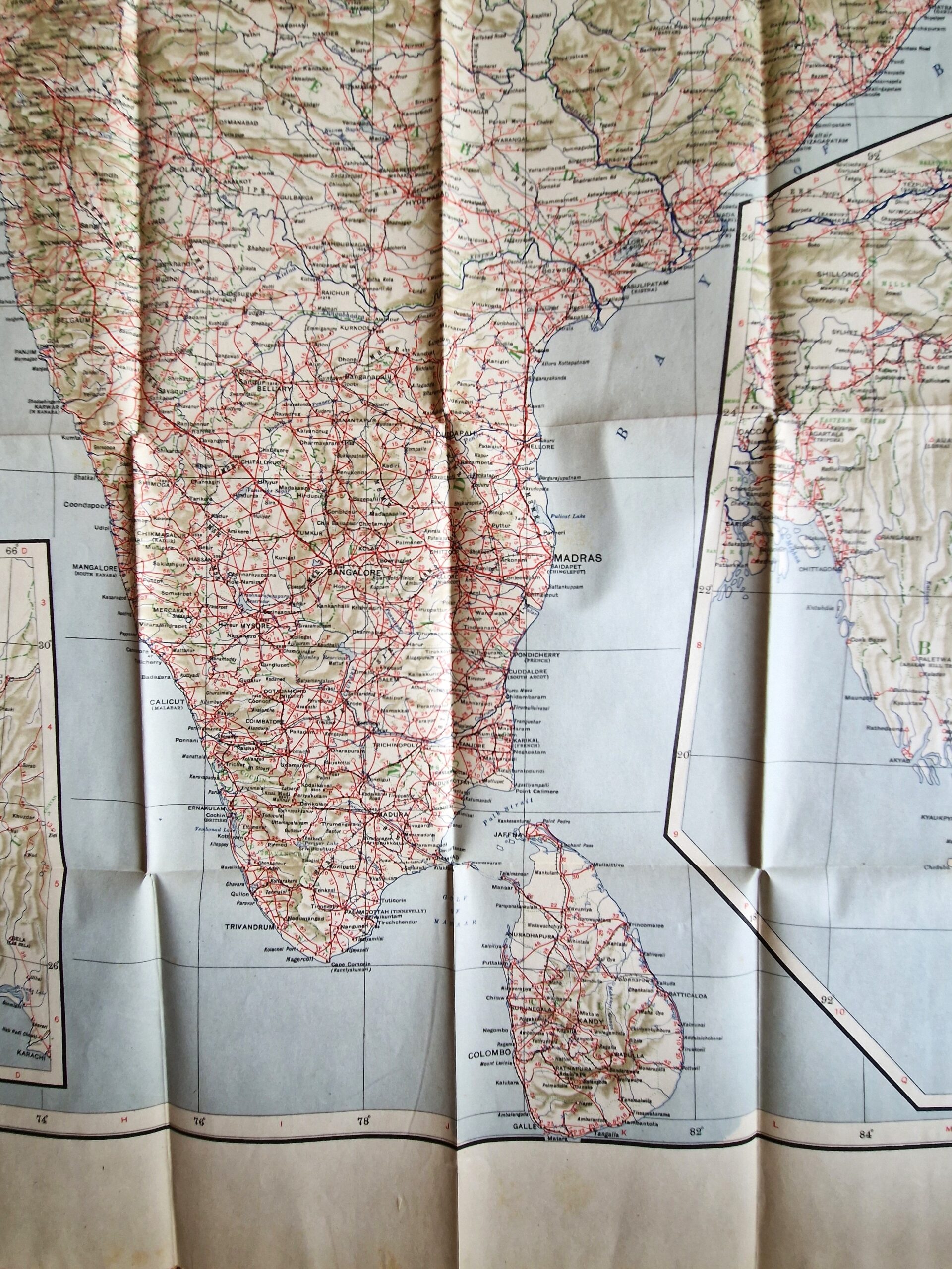 India - Folding map - Vintage maps - Image 7