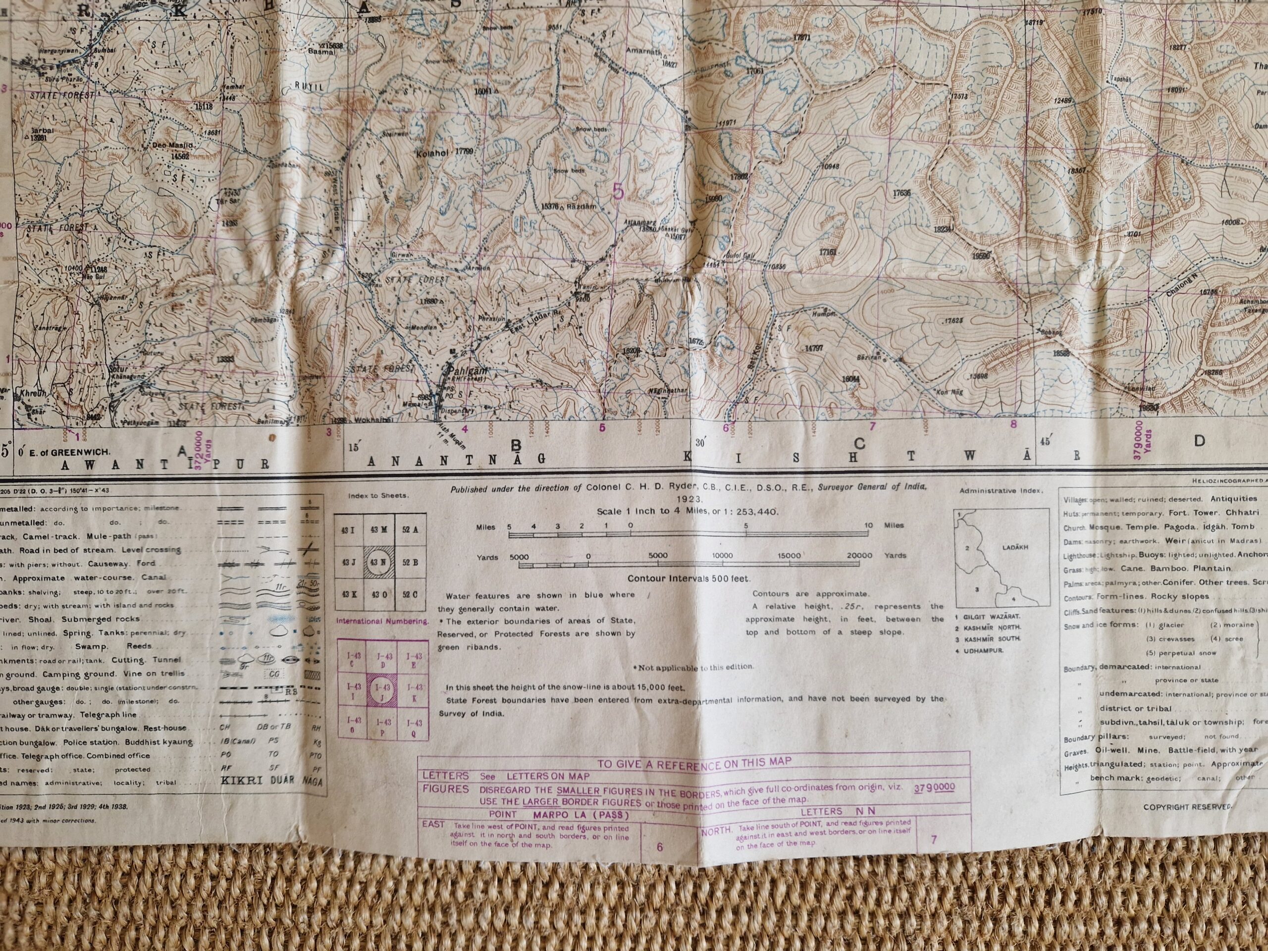 Asia - India - Pakistan - China - folding map - Image 7