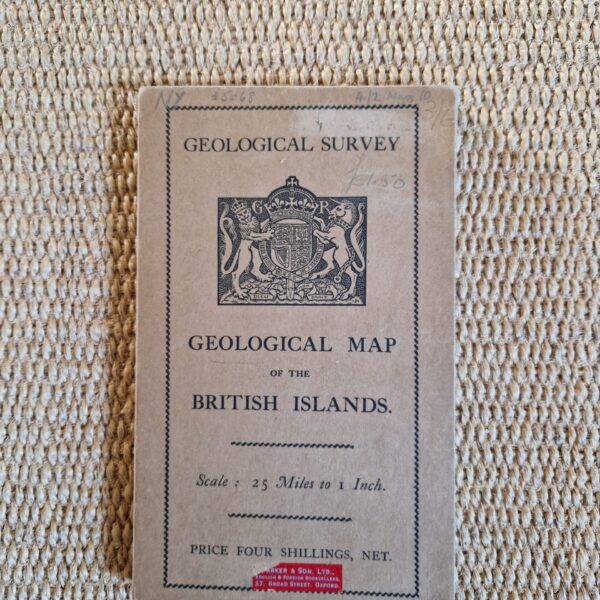British Isles - Geological map - Folding map - Vintage
