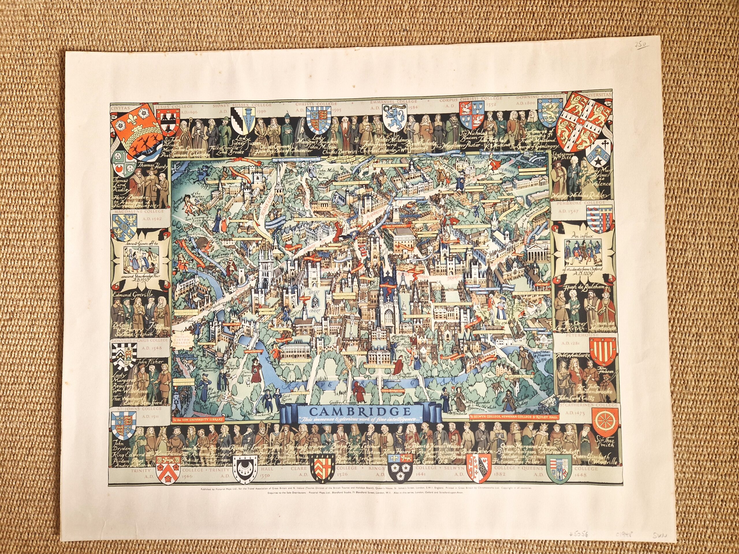 Cambridgeshire - Cambridge - Pictorial Map - Image 2