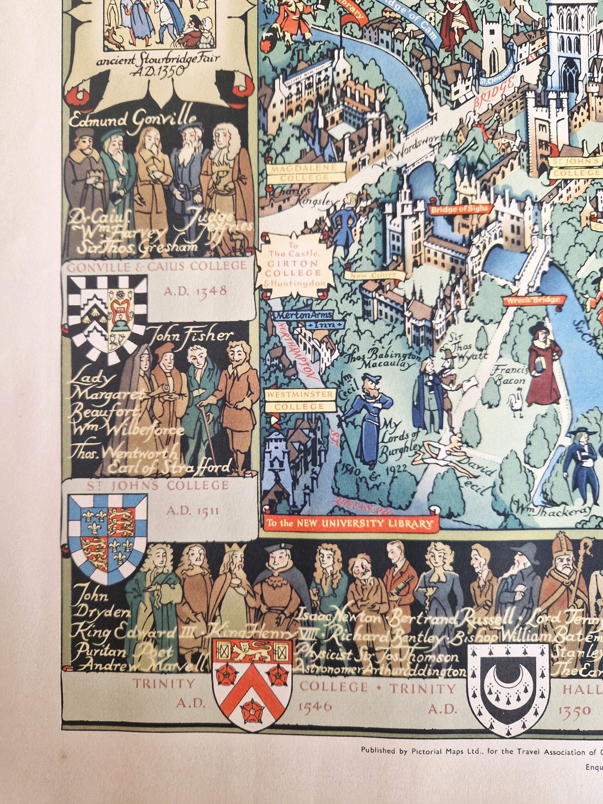 Cambridgeshire - Cambridge - Pictorial Map - Image 5