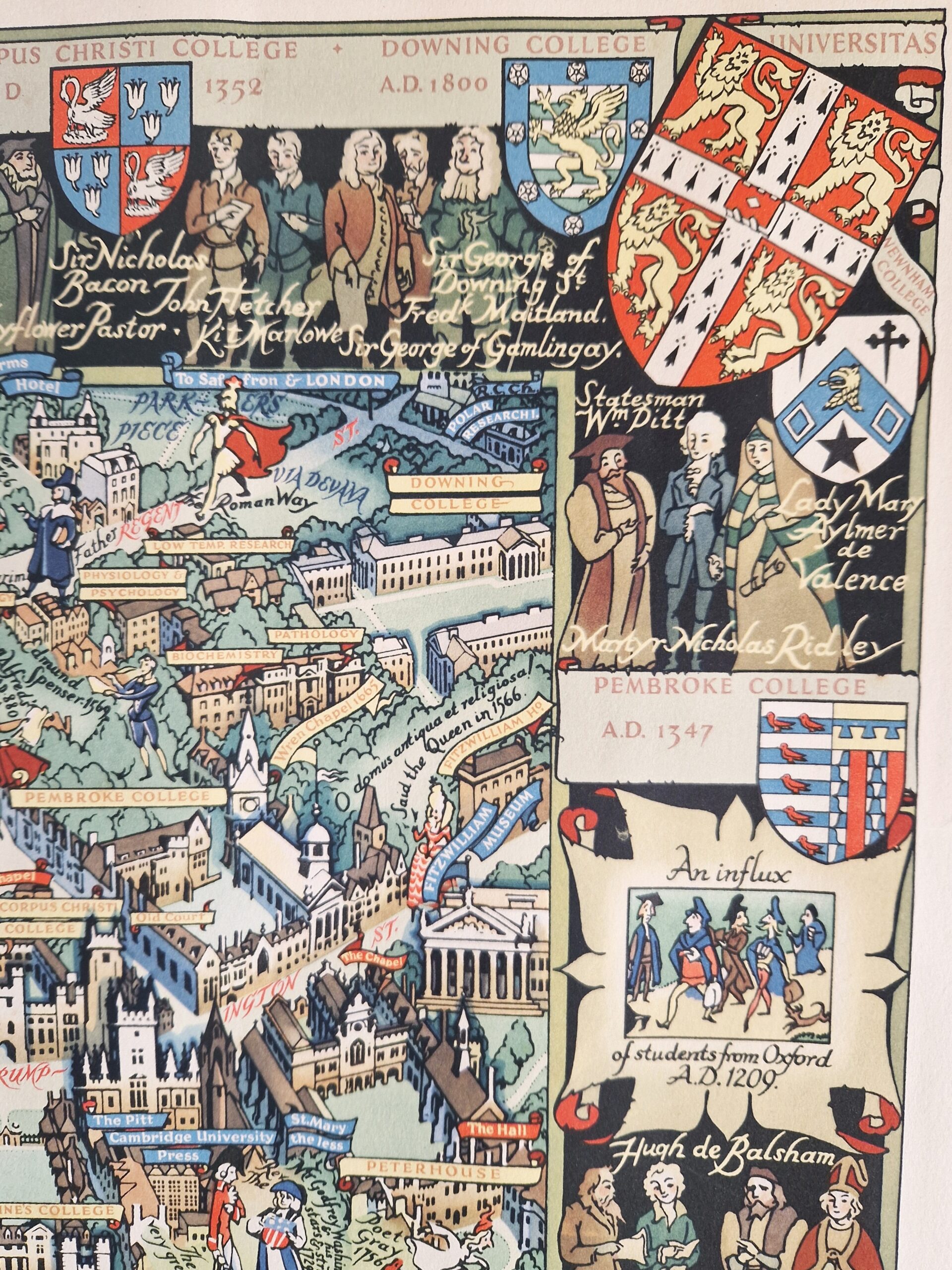 Cambridgeshire - Cambridge - Pictorial Map - Image 7