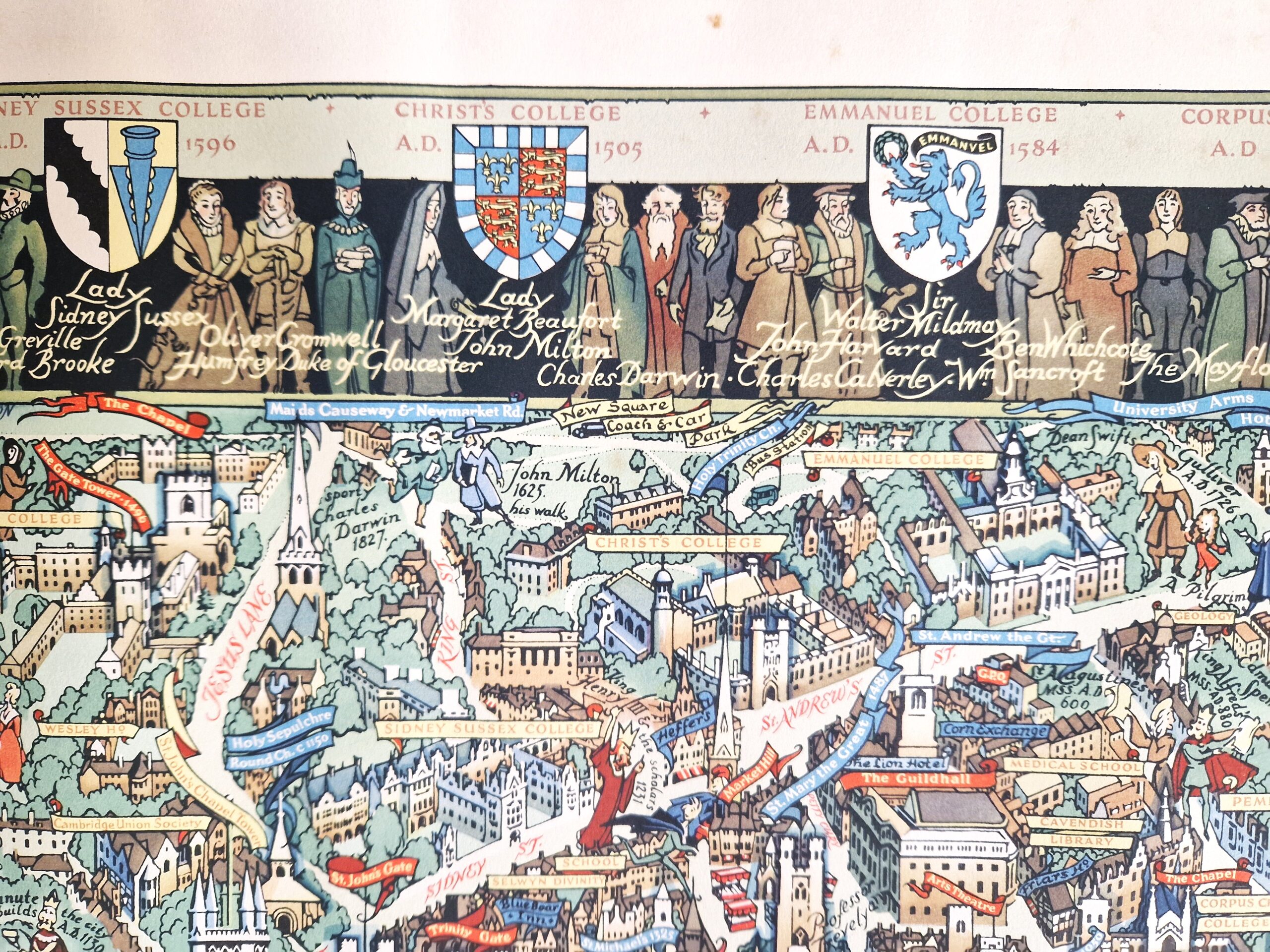 Cambridgeshire - Cambridge - Pictorial Map - Image 8